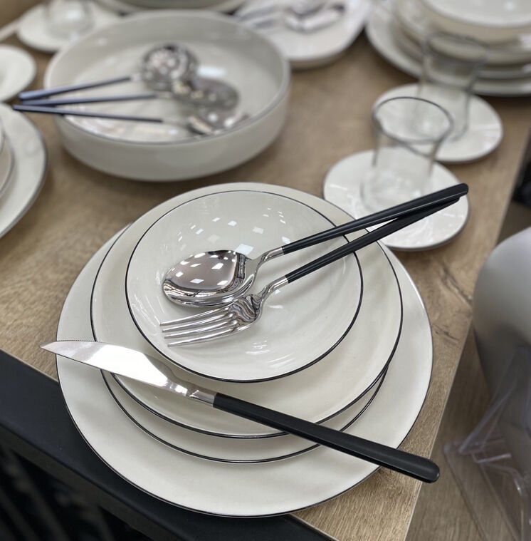 6 Kişilik 36 Parça Alegra BLACK  KÇB Seti