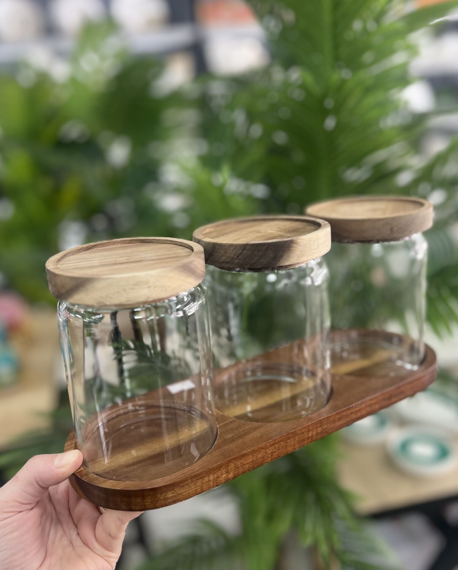 BOR 018- VAKUM KAPAKLI 3lü CAM KAVONOZ (3*600ml)