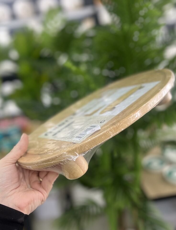 1288- OVAL BAMBU STAND (35-25cm)