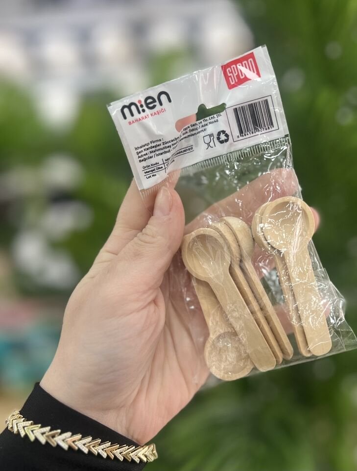 6lı PAKET MİNİ BAMBU BAHARAT KAŞIK