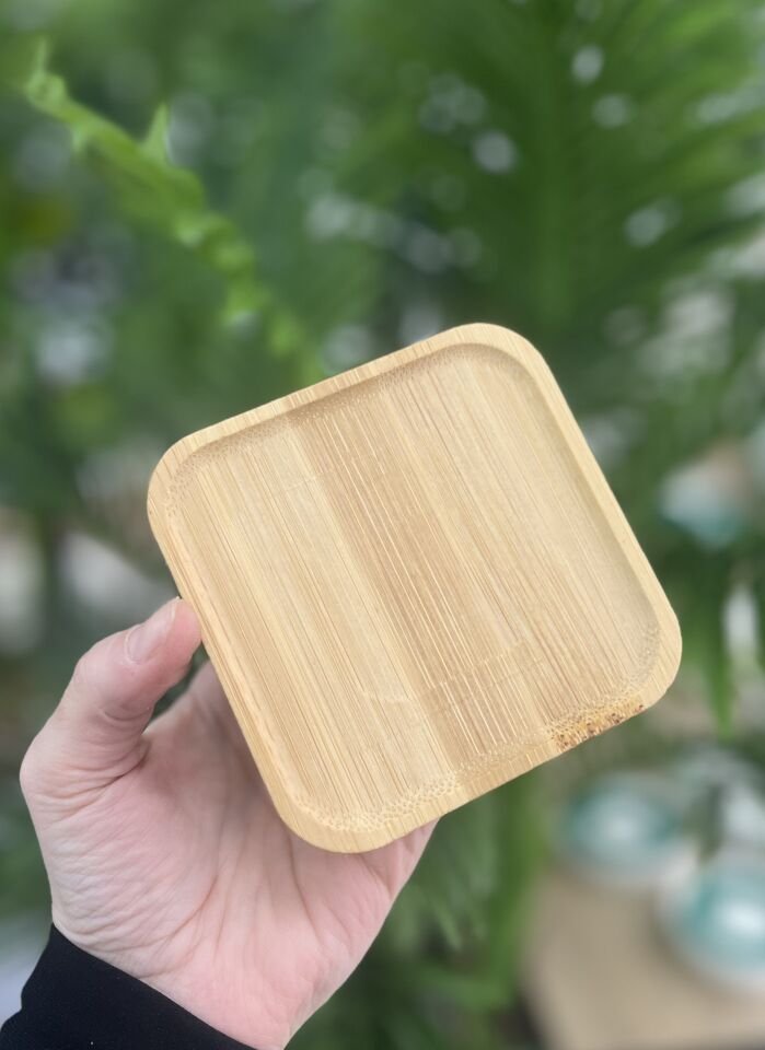 BAMBU MİNİ KARE AYAKLI SUNUMLUK (10cm)