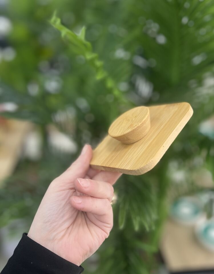 BAMBU MİNİ KARE AYAKLI SUNUMLUK (10cm)