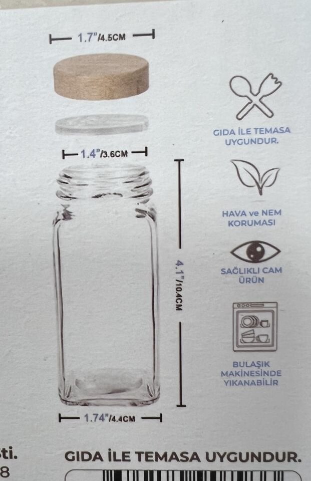 12Lİ AKASYA BAHARATLIK SET ETİKET HEDİYELİ (KASA DAHİL)