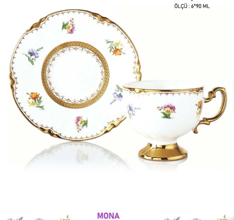 SPR 0375- MONA 6lı FİNCAN TAKIMI