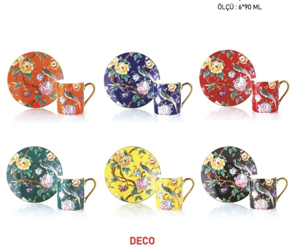 SPR 0373- DECO 6lı FİNCAN TAKIMI(