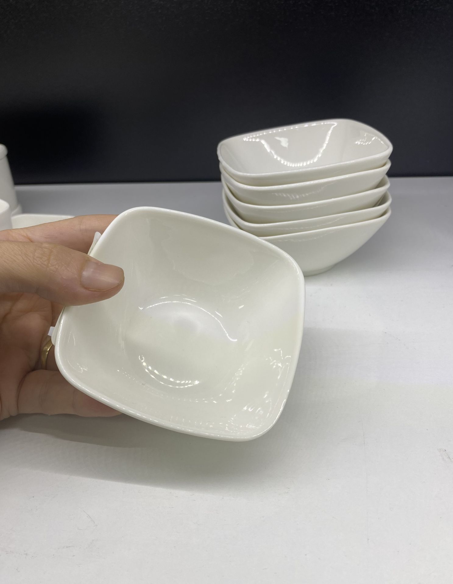 PA-562 6 Adet Porselen Sosluk Reçellik Çerezlik Küçük Kase