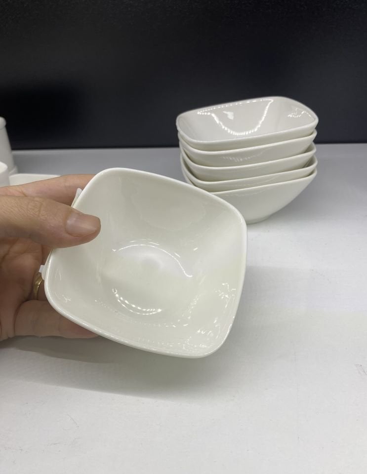 PA-562 6 Adet Porselen Sosluk Reçellik Çerezlik Küçük Kase