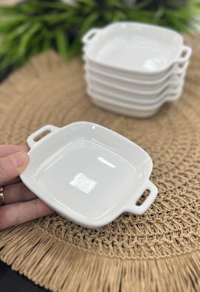 POR-7209 PURE CARMEN 12,5 CM KARE BASIK MİNİ TABAK