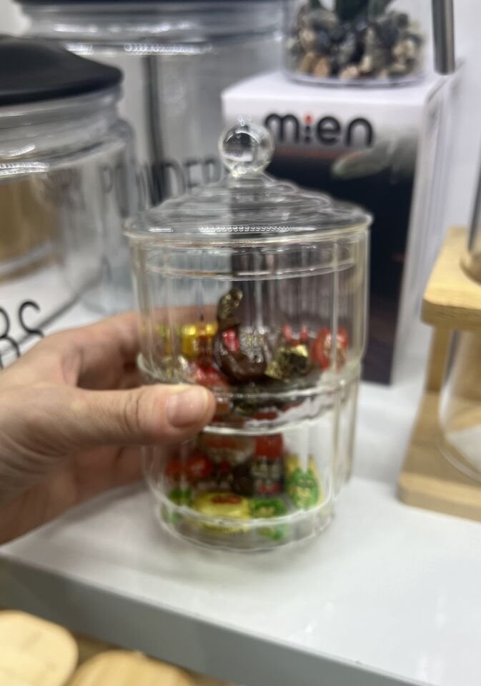 2 Katlı Cam Mini Drajelik