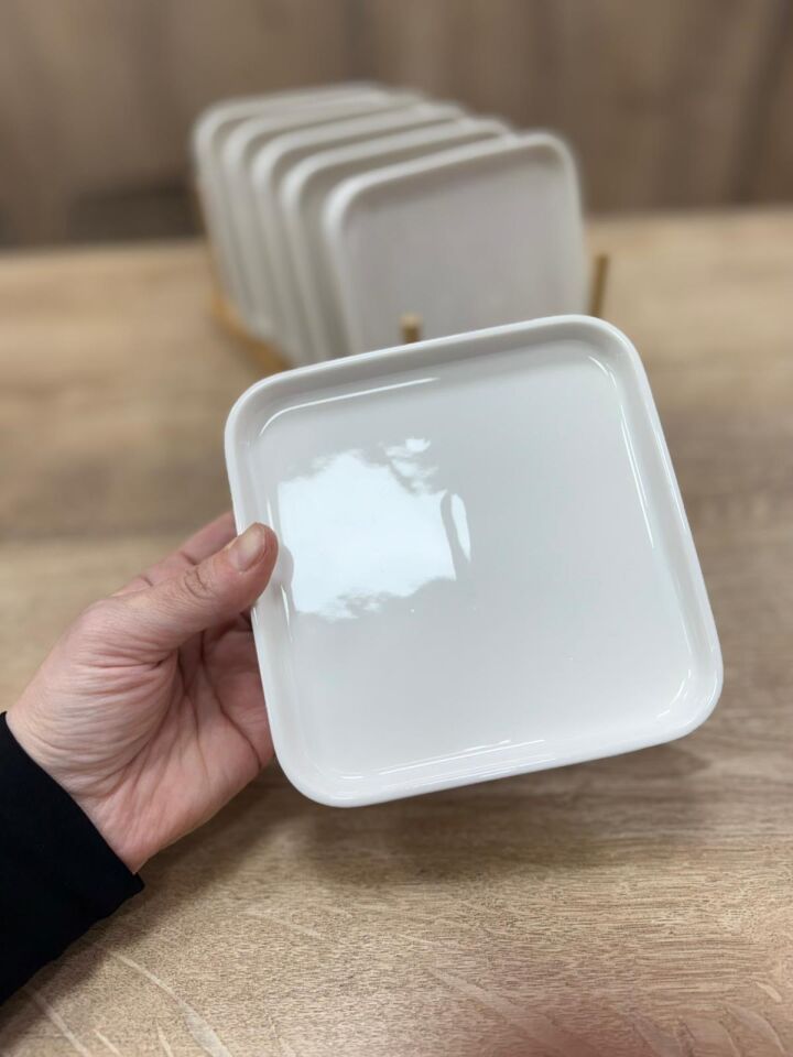 POR-1901 KARE TATLI & PASTA TABAĞI 14CM (6ADET)