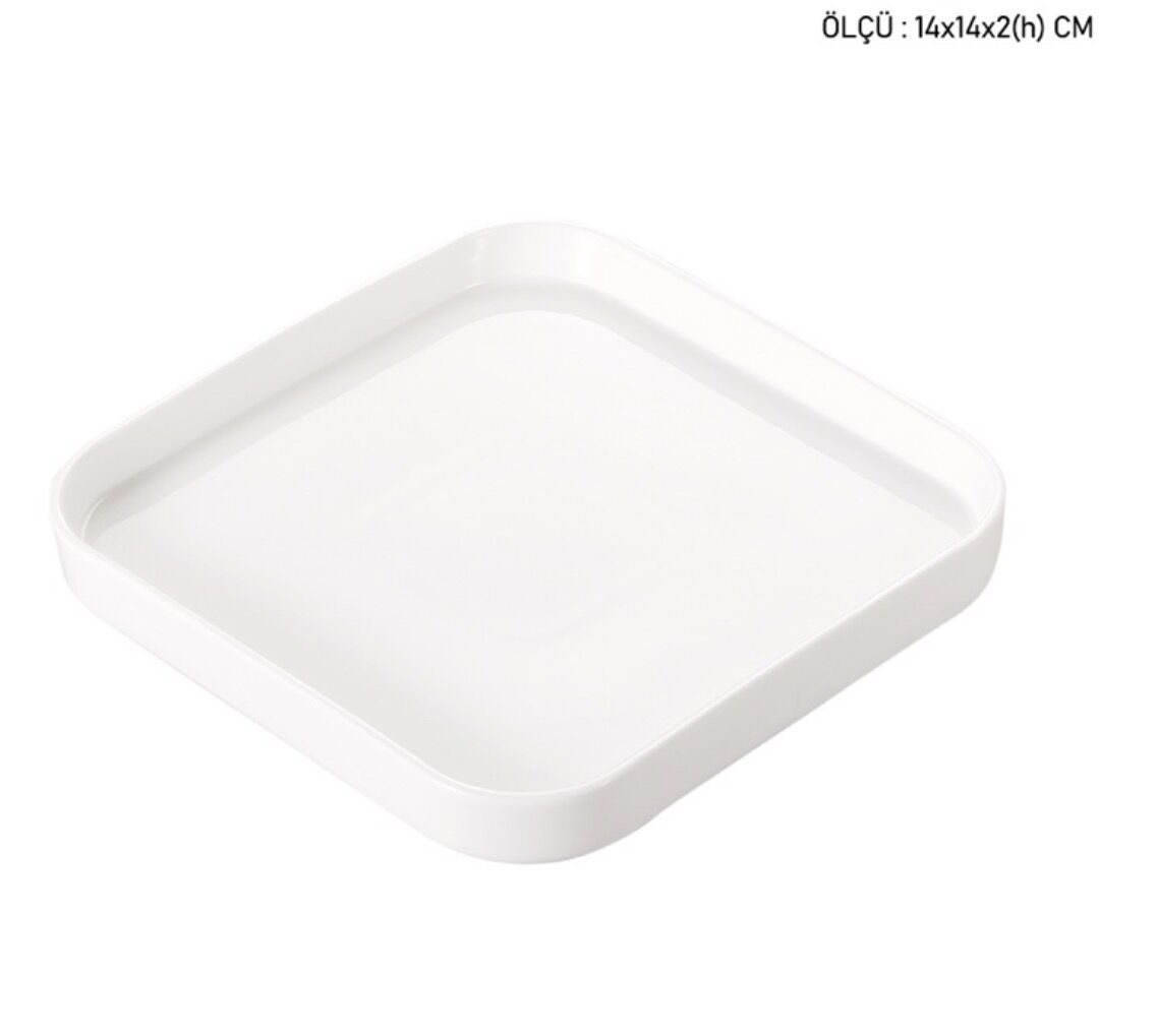 POR-1901 KARE TATLI TABAĞI 14CM (6ADET)