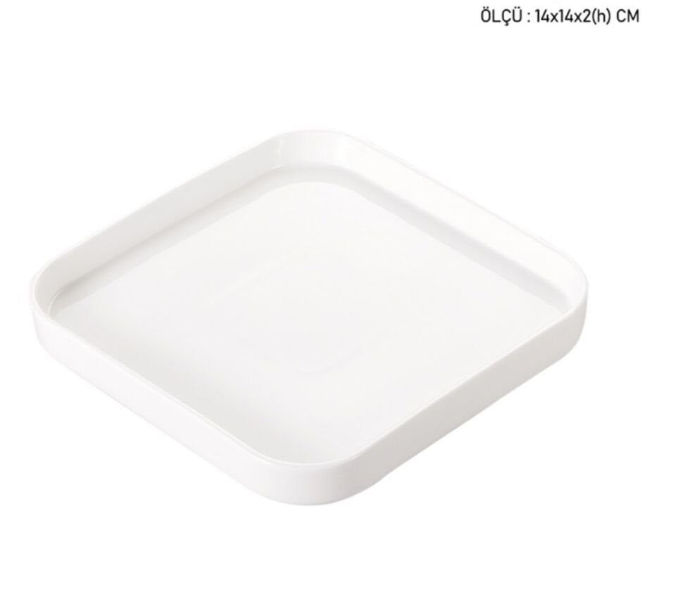 POR-1901 KARE TATLI TABAĞI 14CM (6ADET)
