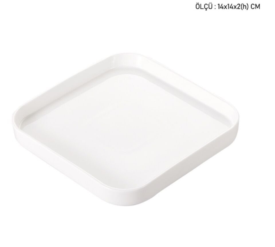 POR-1901 KARE TATLI & PASTA TABAĞI 14CM (6ADET)