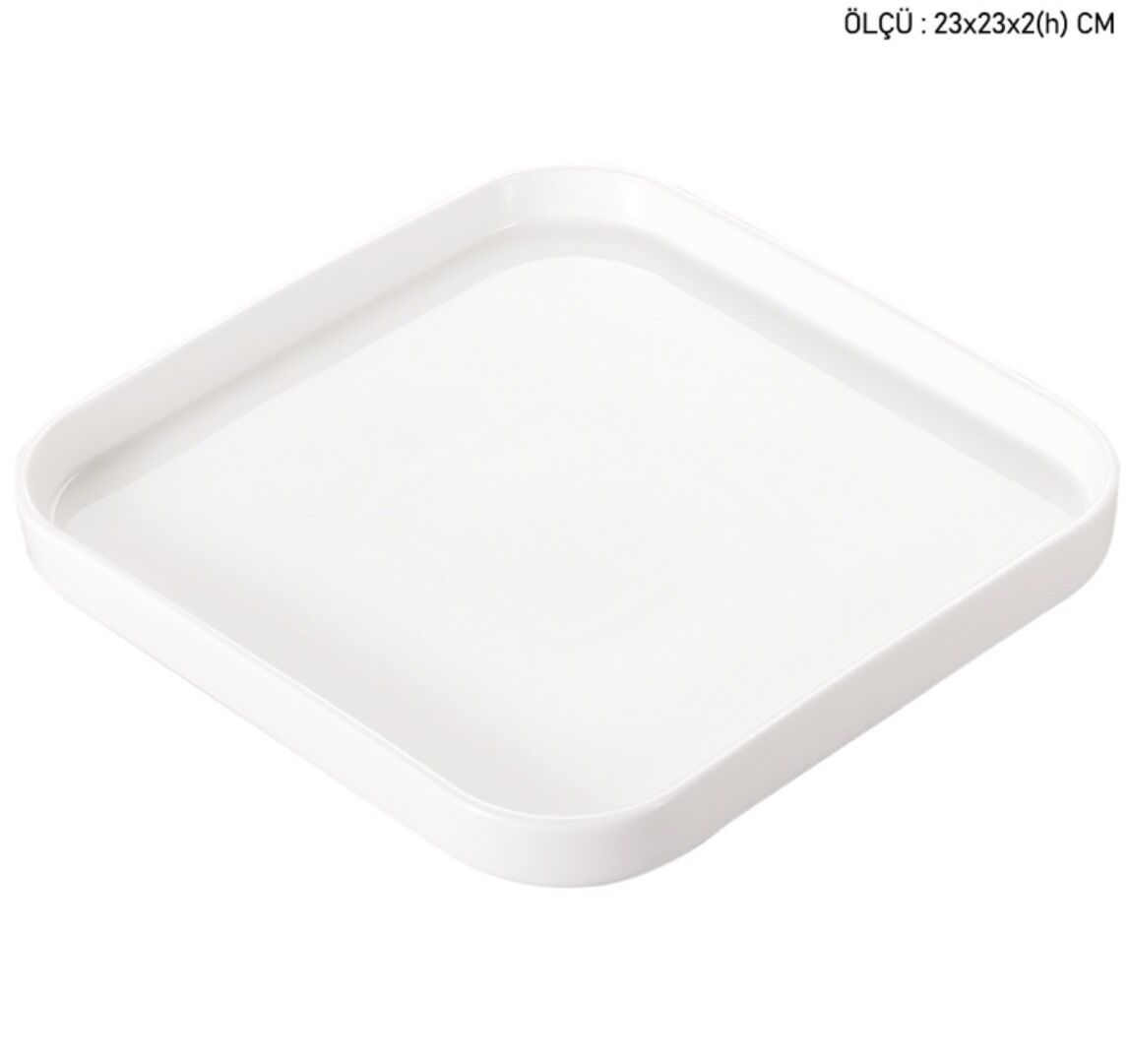 POR-1903 KARE YEMEK TABAĞI 23CM (3ADET)