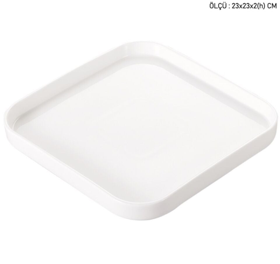 POR-1903 KARE YEMEK TABAĞI 23CM (3ADET)