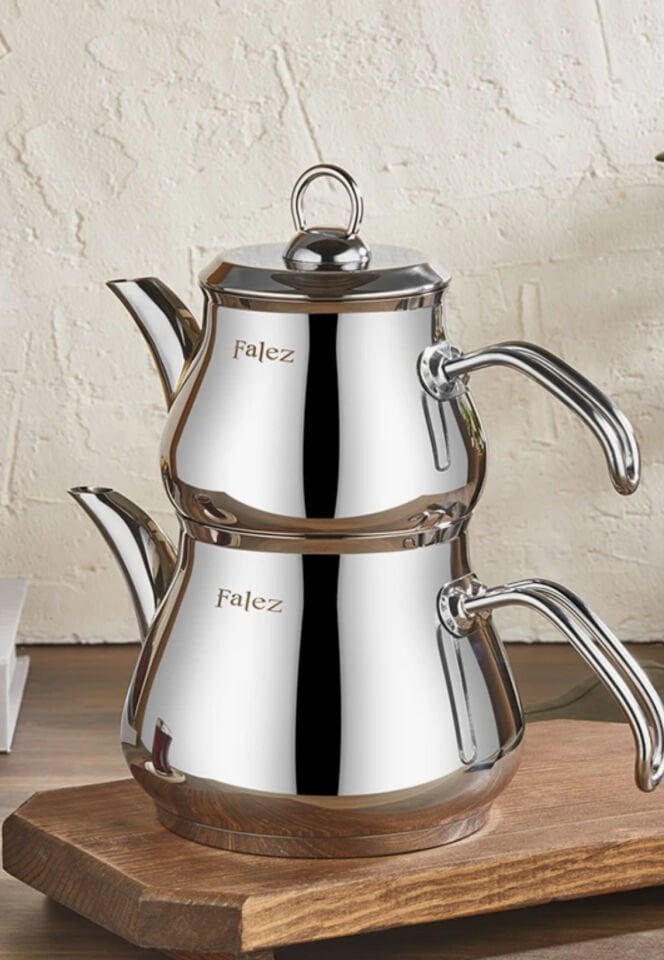 Falez Orta Boy Çelik Çaydanlık