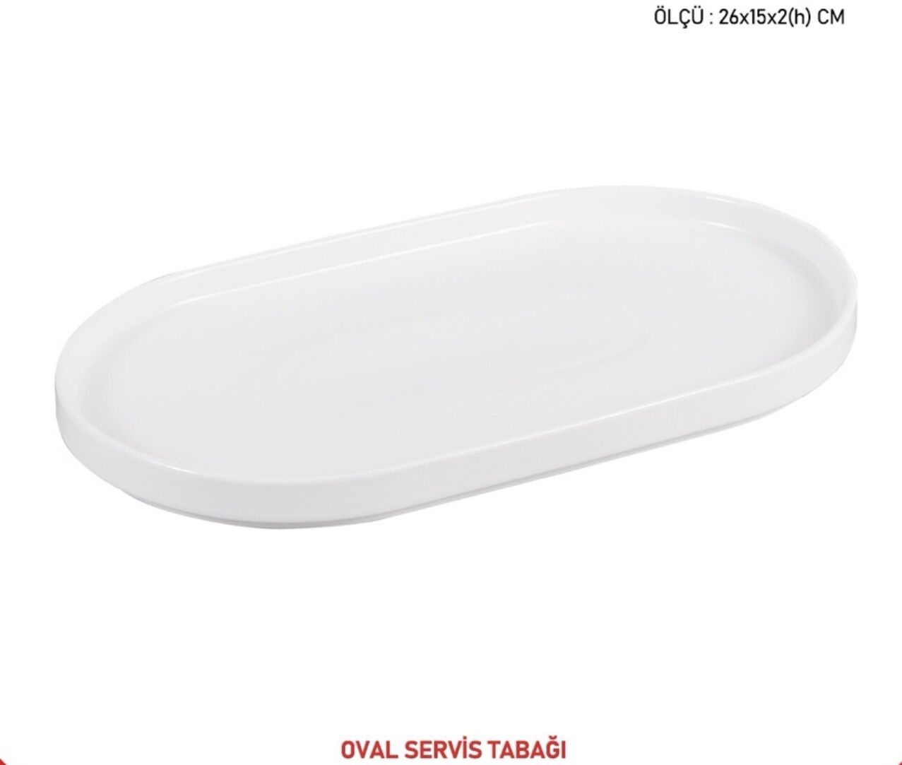 POR-1912 OVAL SERVİS TABAĞI 26x15cm (2ADET)