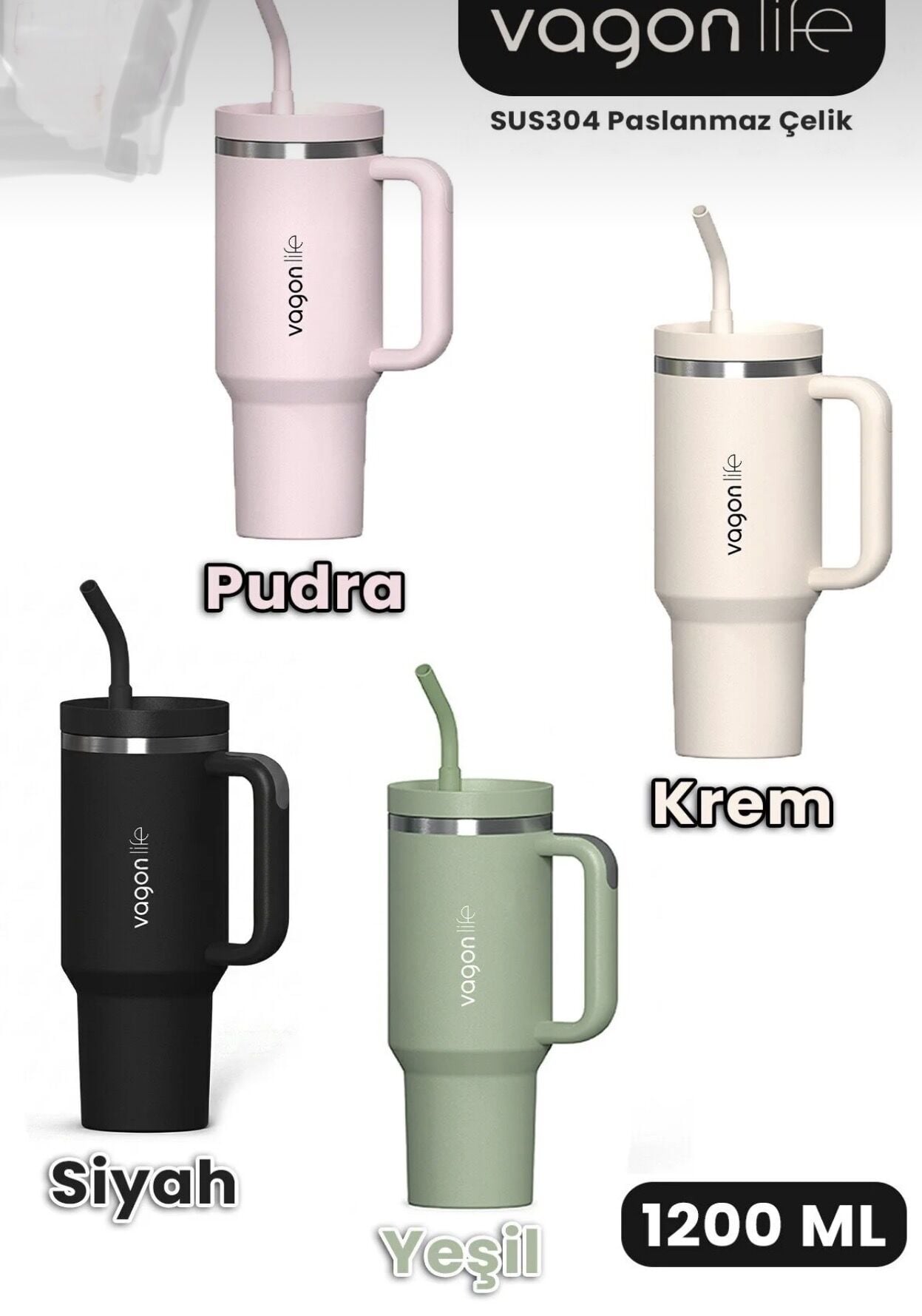 VGN-1103 1200ML TEK KAPAK ÇİFT İÇİM ÇELİK TERMOS