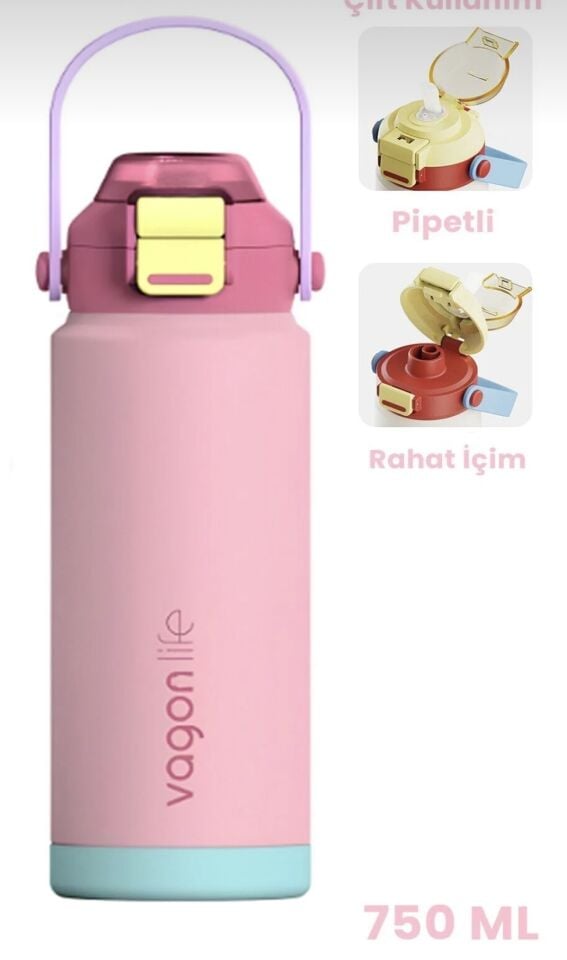 VGN-1108 750ML TEK KAPAK ÇİFT İÇİM ÇELİK TERMOS