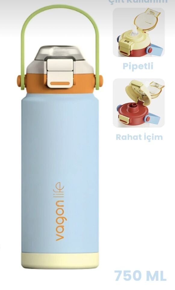 VGN-1108 750ML TEK KAPAK ÇİFT İÇİMLİ ÇELİK TERMOS