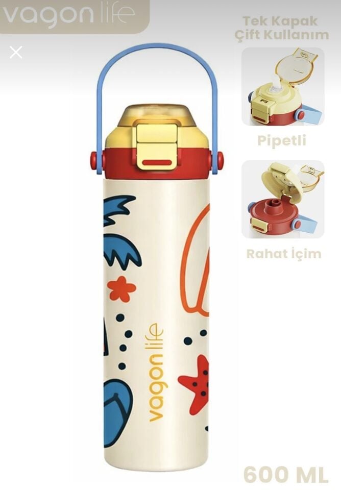 VGN-1111 600ML TEK KAPAK ÇİFT İÇİM ÇELİK TERMOS
