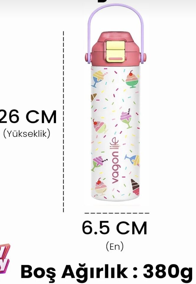 VGN-1111 600ML TEK KAPAK ÇİFT İÇİM ÇELİK  TERMOS