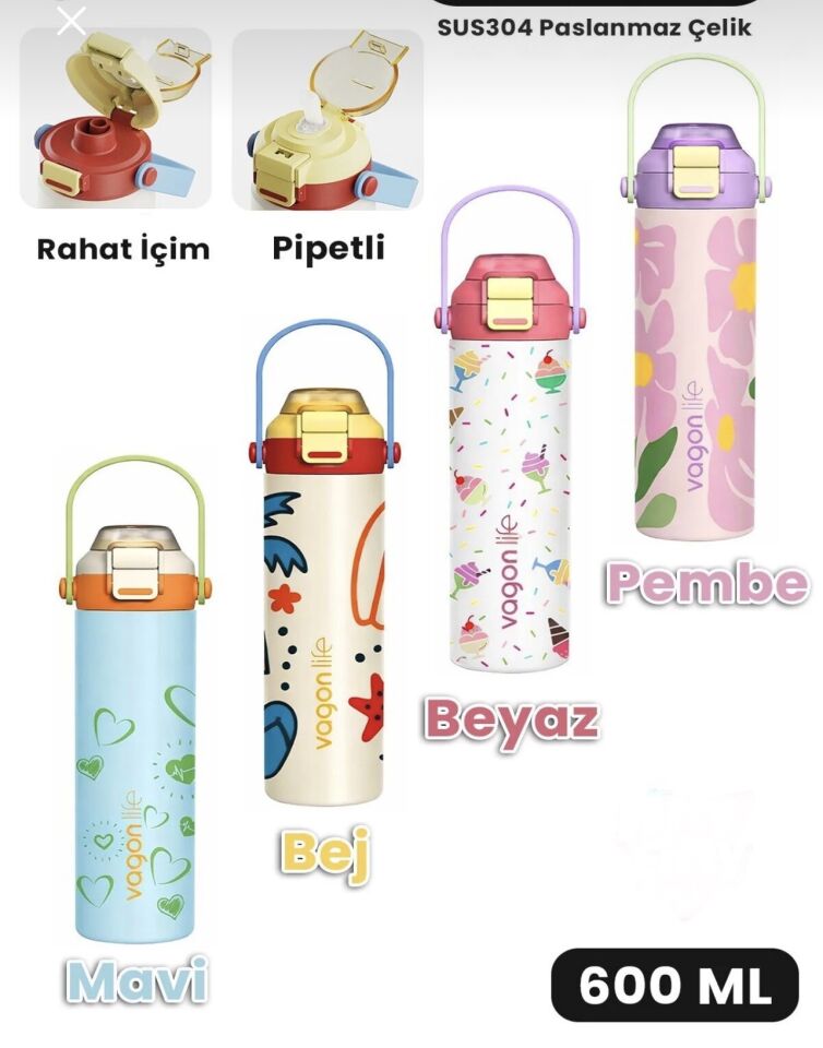 VGN-1111 600ML TEK KAPAK ÇİFT İÇİM ÇELİK  TERMOS