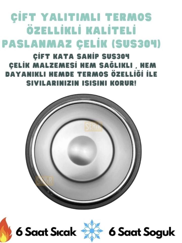 VGN-1102 660ML TEK KAPAK ÇİFT İÇİM  ÇELİK TERMOS