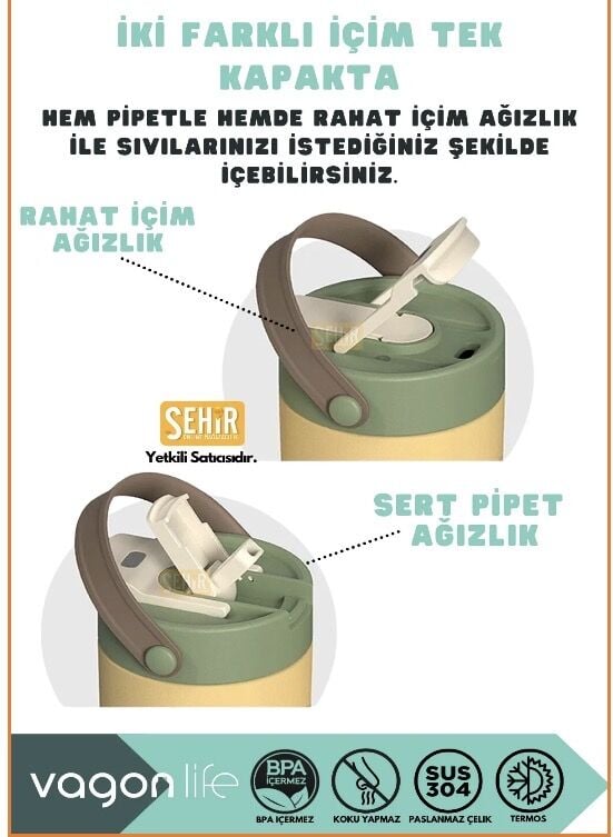 VGN-1102 660ML TEK KAPAK ÇİFT İÇİM  ÇELİK TERMOS