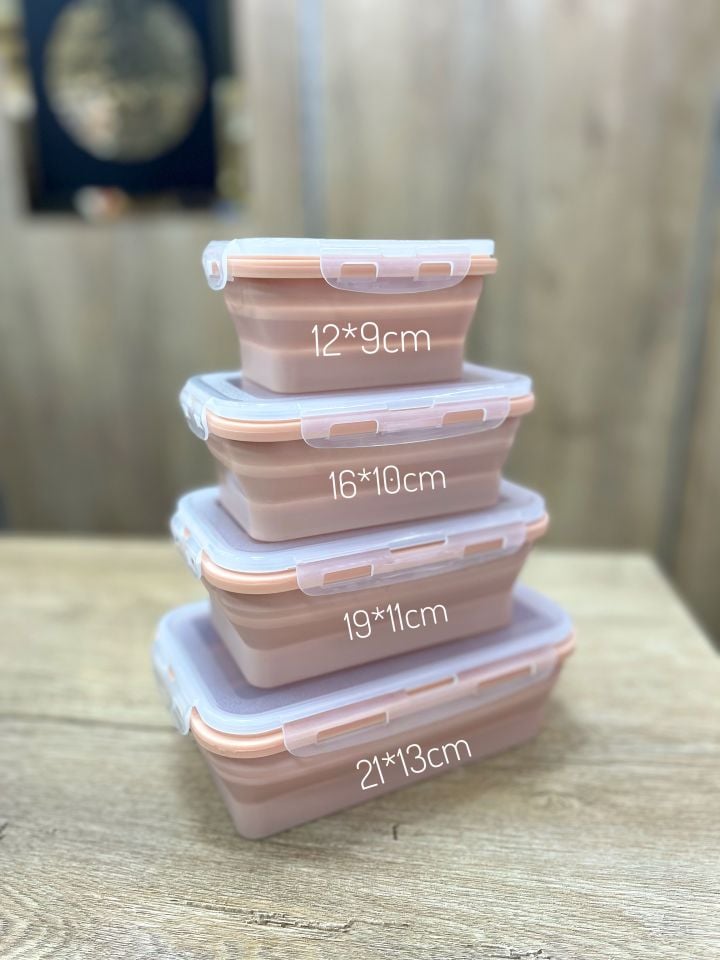 Silikon Katlanan Saklama Kabı 12*9cm 1Adet