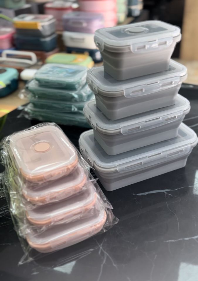 Silikon Katlanan Saklama Kabı 12*9cm 1Adet
