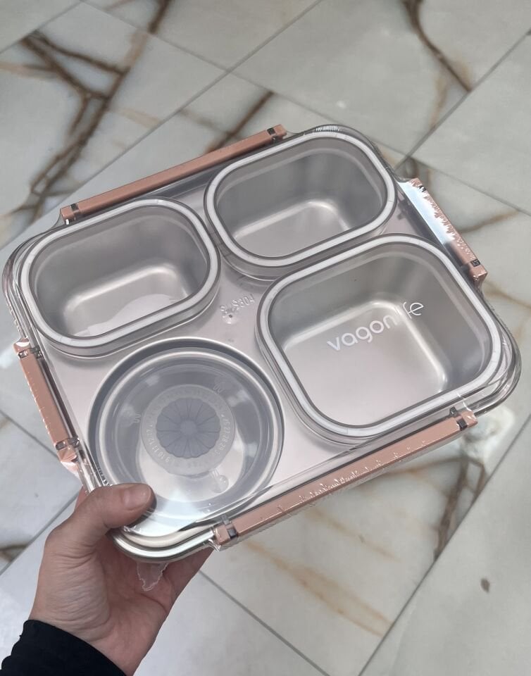 XC-7080 4 BÖLMELİ ÇELİK LUNCHBOX (1200ML)