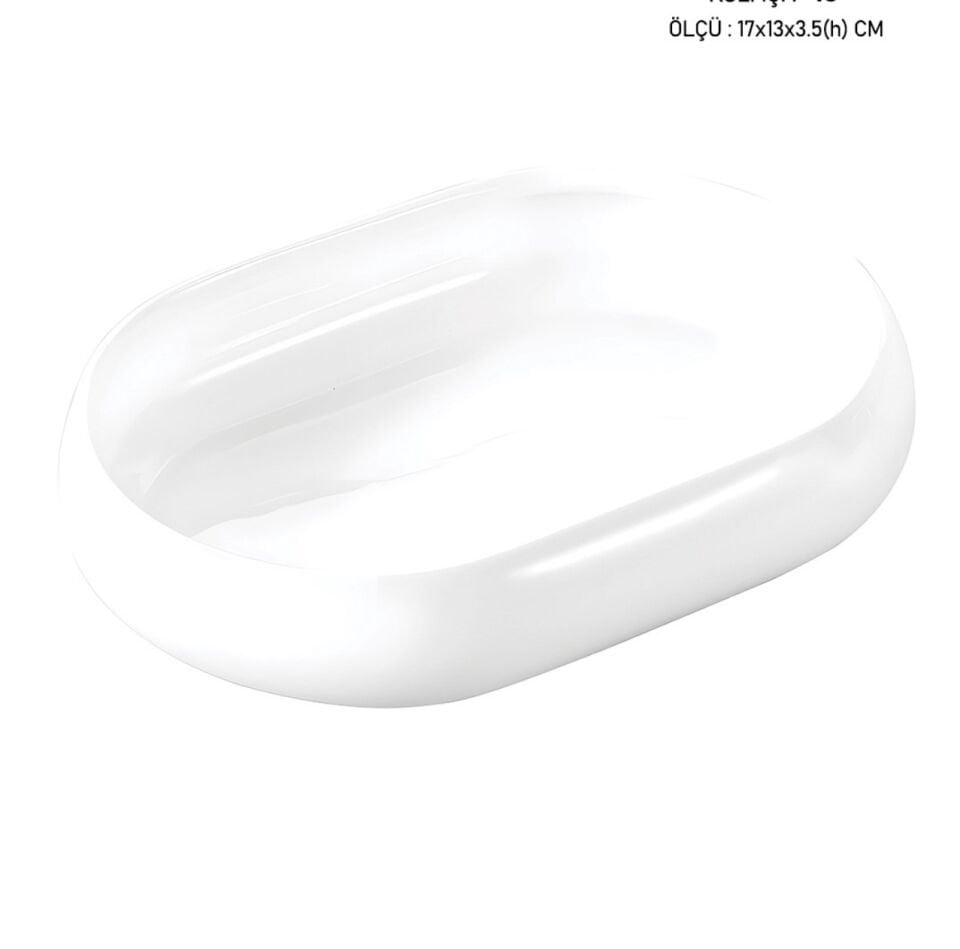 POR-25070 PORSELEN OVAL SUNUMLUK (1ADET)