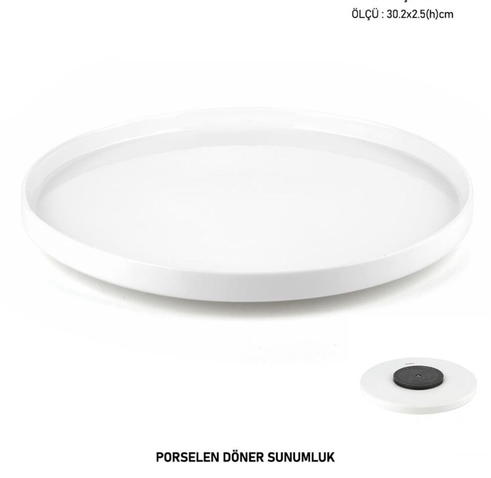 POR-1916 PORSELEN 30CM  DÖNER SUNUMLUK (1Adet)