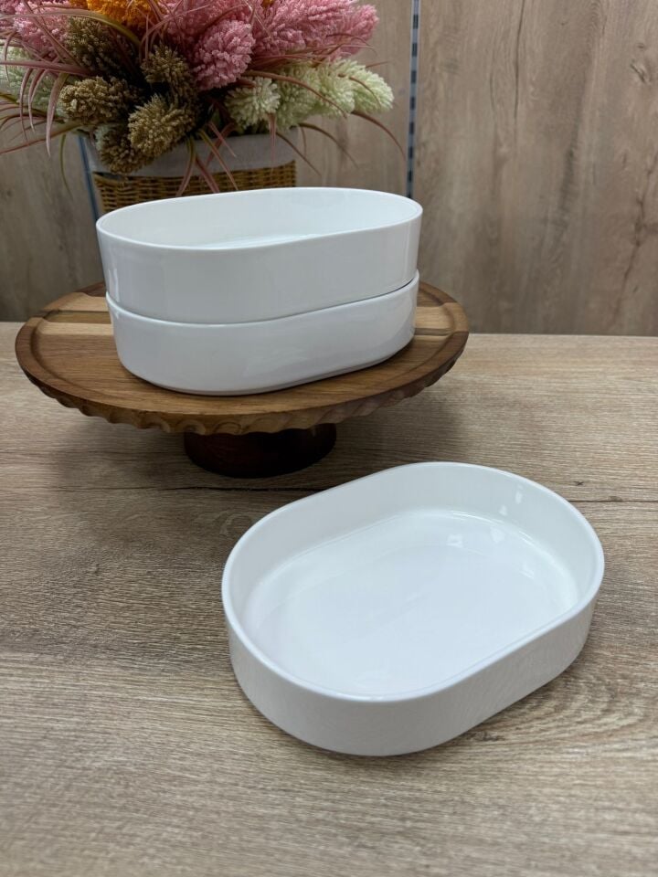 POR-1915 OVAL PORSELEN SERVİS TABAĞI (1ADET)