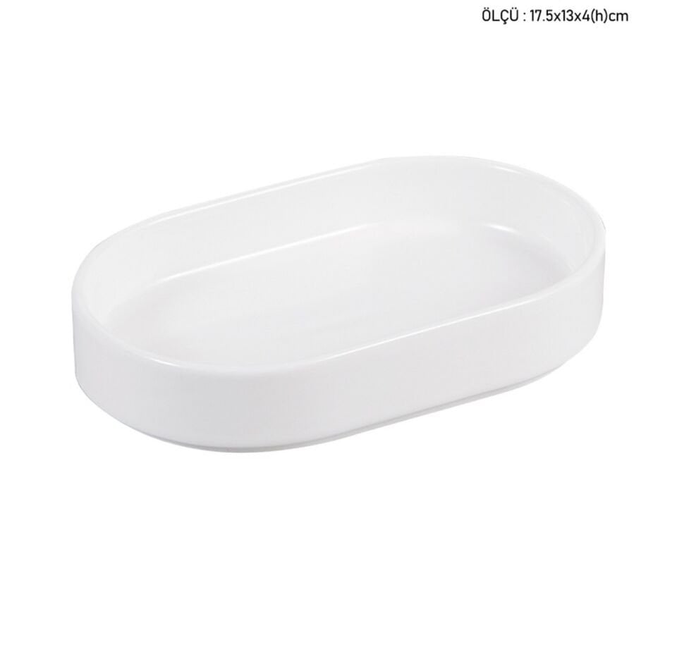 POR-1915 OVAL PORSELEN SERVİS TABAĞI (1ADET)