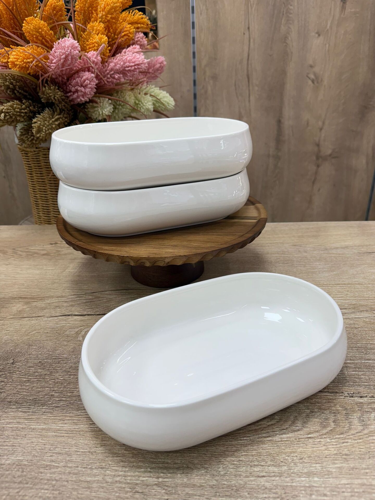 POR-25075 PORSELEN OVAL SERVİS (1ADET)