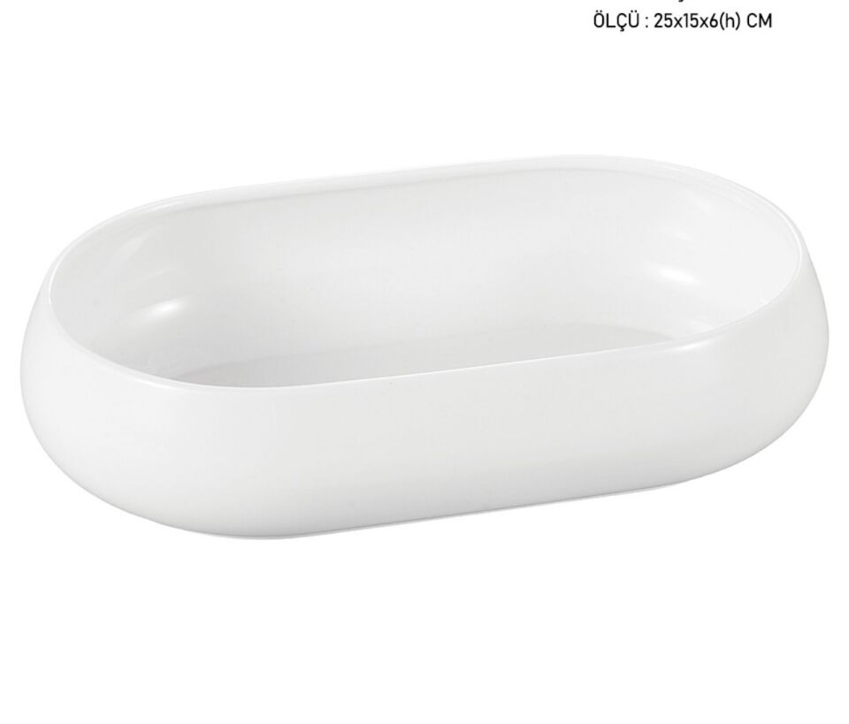 POR-25075 PORSELEN OVAL SERVİS (1ADET)