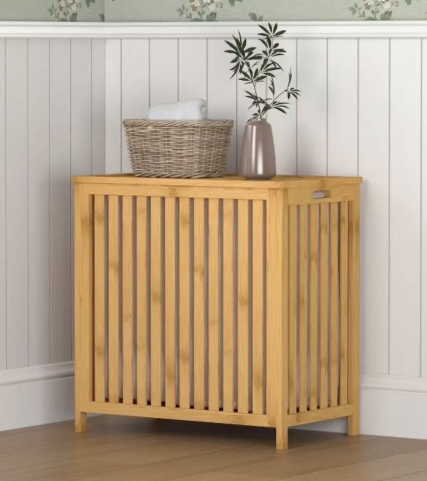 BAMBU  2 BÖLMELİ KİRLİ SEPETİ  60*35*60cm  (JW0129)