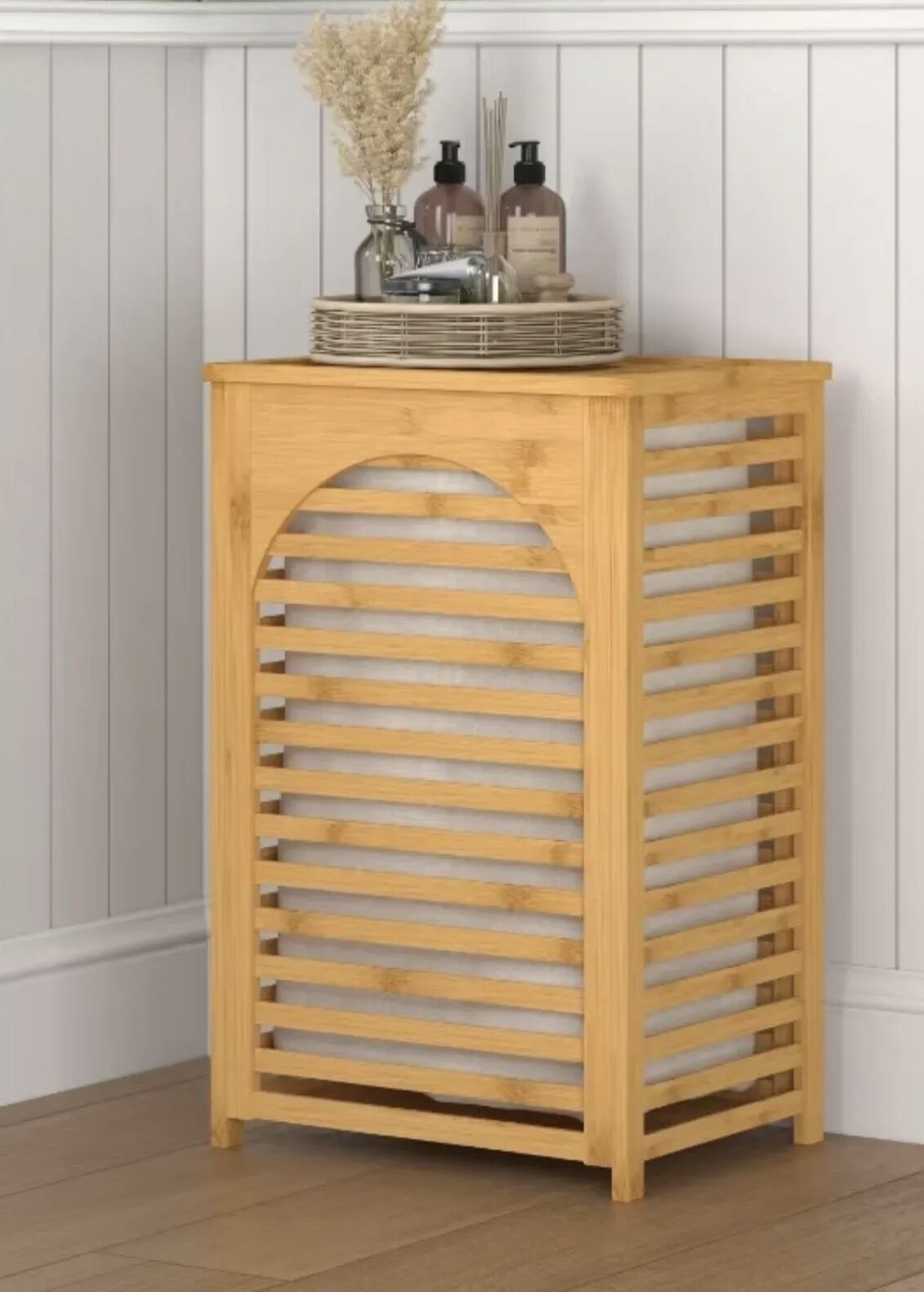 BAMBU  TEK BÖLMELİ KİRLİ SEPETİ