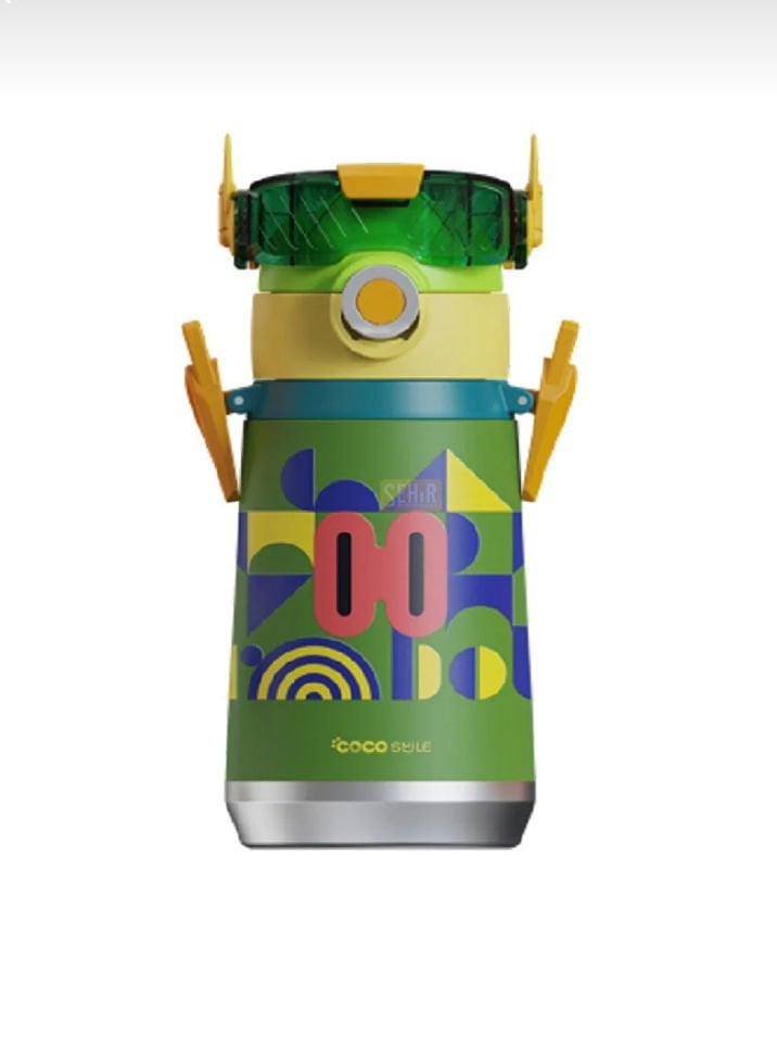 CS-01 500ml Pipetli İp Askılı Çelik Termos Matara