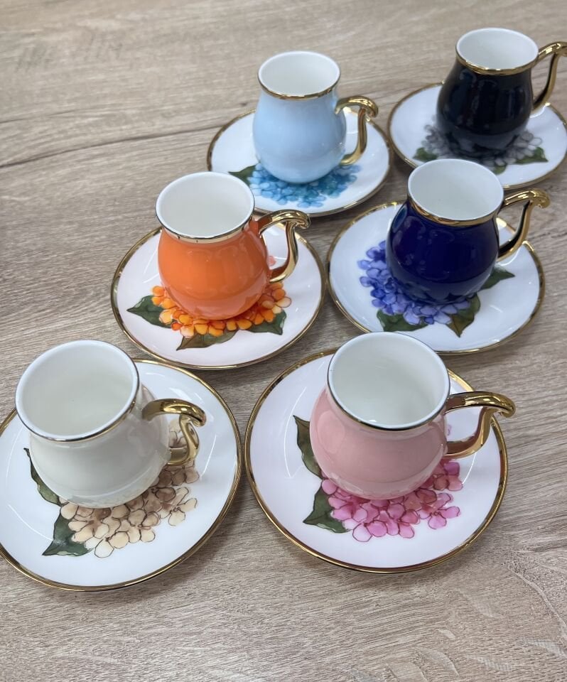 HXF-6807 EVANORA 6LI KAHVE FİNCAN TAKIMI