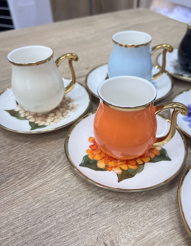 HXF-6807 EVANORA 6LI KAHVE FİNCAN TAKIMI