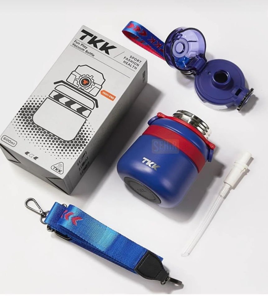 T-2029 600ml Pipetli Pipetsiz Kullanım Çelik Termos Matara