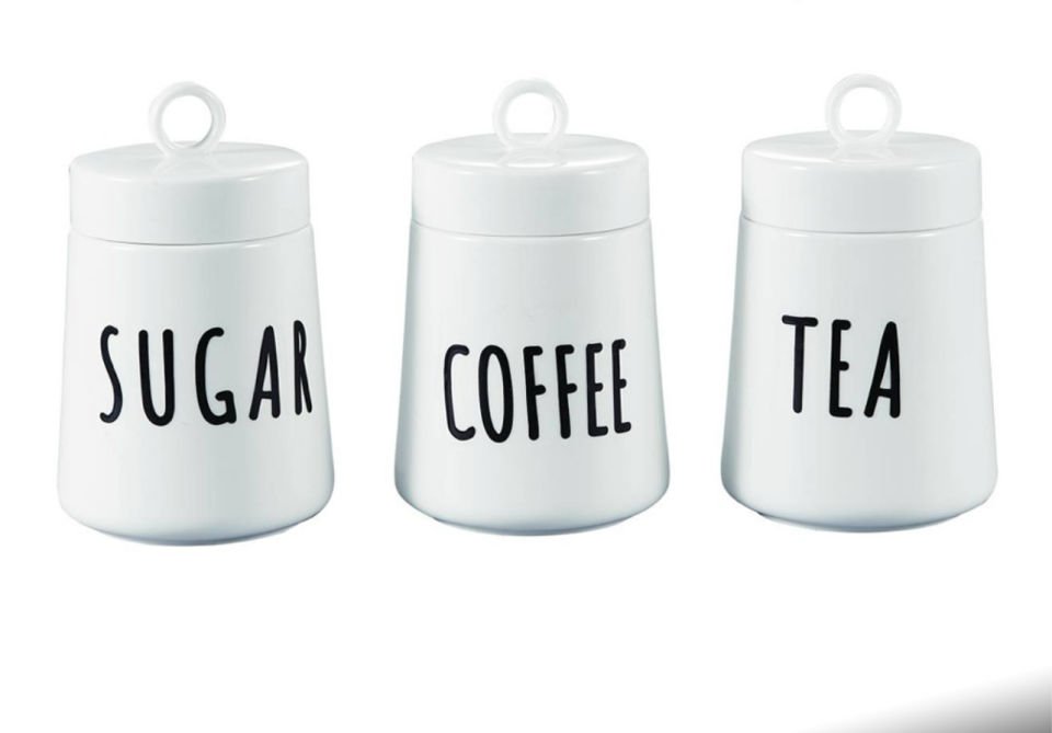 3lü Porselen Vakum Büyük Kapaklı Baharat Set