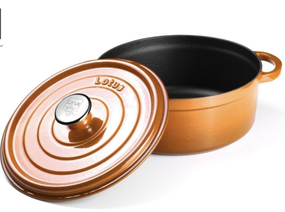 LOTUS-28CM DERİN DEMİR DÖKÜM TENCERE