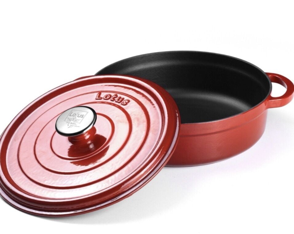 LOTUS- 28 CM BASIK DEMİR DÖKÜM TENCERE