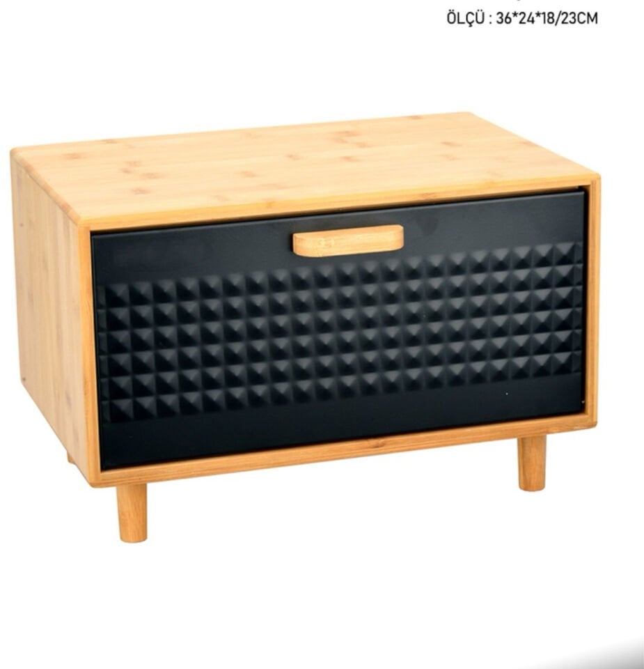 MIEN-5T01 SİYAH EKMEK DOLABI