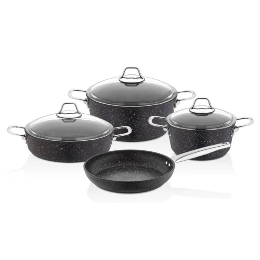 Falez Blackline 7 Parça Tencere Set