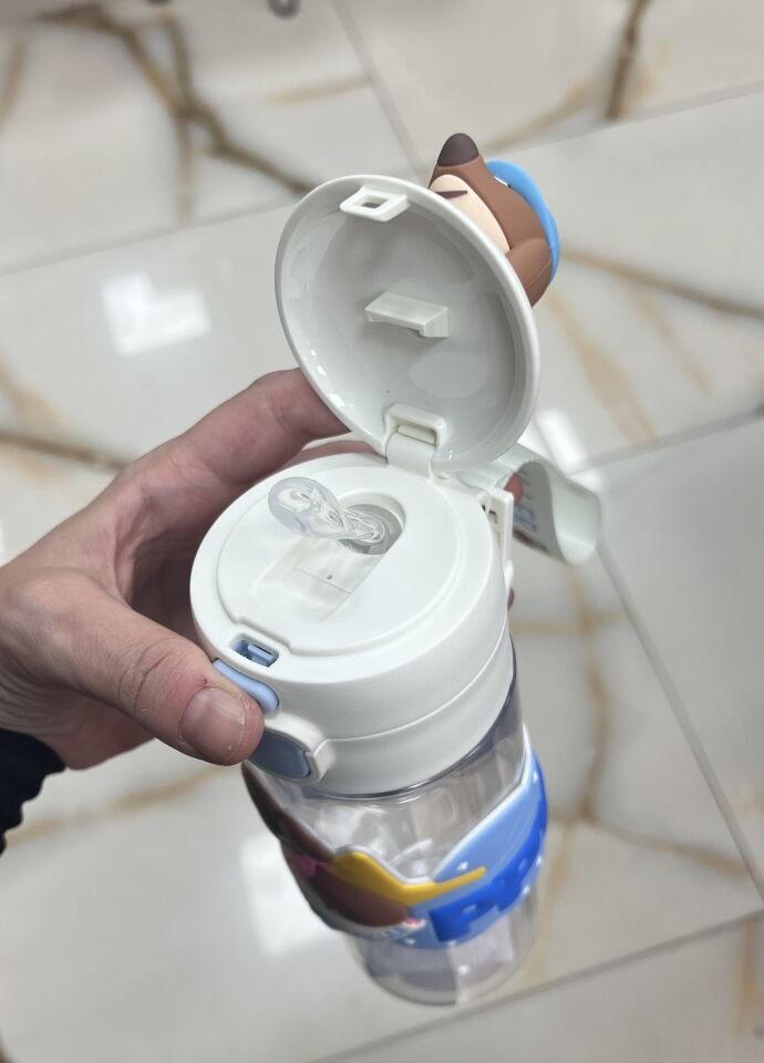 D2537- 600ML ASKILI TRİTAN ÇİFT İÇİMLİ  MATARA